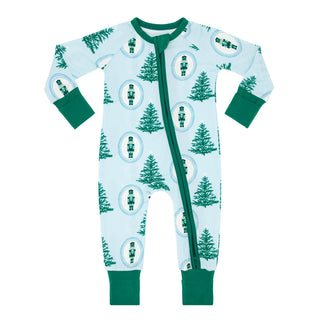Bamboo Convertible Footie Romper - Green Nutcracker