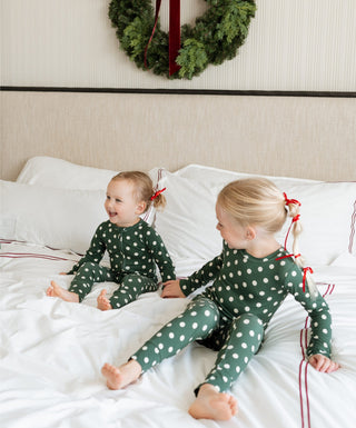 Bamboo Convertible Footie Romper - Green Polkadot In My Jammers Size: 0-3 Months