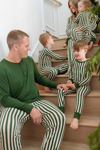 Bamboo Convertible Footie Romper - Green Stripe In My Jammers Size: 0-3 Months