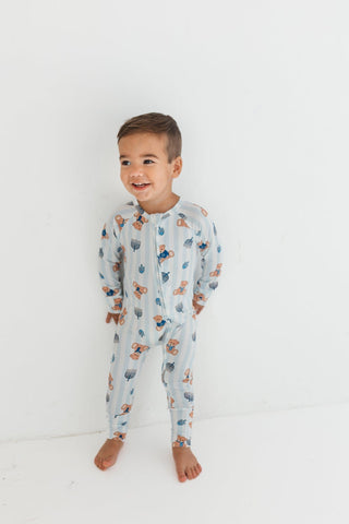 Bamboo Convertible Footie Romper - Hanukkah Bears In My Jammers Size: Newborn
