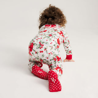 Bamboo Convertible Footie Romper - Happy Holly-Days