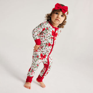 Bamboo Convertible Footie Romper - Happy Holly-Days