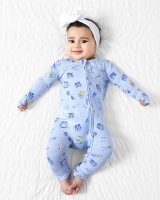 Bamboo Convertible Footie Romper - Hockey Bellabu Bear Size: 0-3 Months