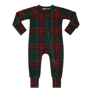 Bamboo Convertible Footie Romper - Holiday Heritage Plaid
