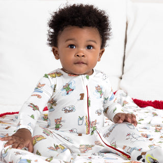 Bamboo Convertible Footie Romper - If You Give A Mouse A Cookie Bellabu Bear Size: 0-3 Months