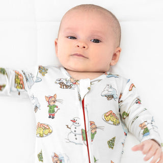 Bamboo Convertible Footie Romper - If You Give A Mouse A Cookie Bellabu Bear Size: 0-3 Months