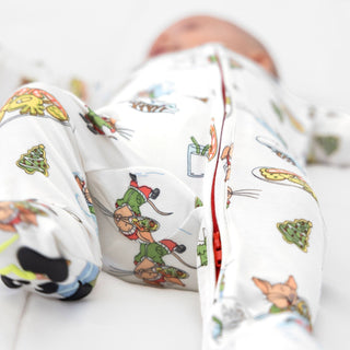 Bamboo Convertible Footie Romper - If You Give A Mouse A Cookie Bellabu Bear Size: 0-3 Months