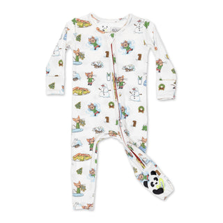 Bamboo Convertible Footie Romper - If You Give A Mouse A Cookie Bellabu Bear Size: 0-3 Months
