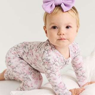 Bamboo Convertible Footie Romper - Irene (Floral) Posh Peanut Size: Newborn