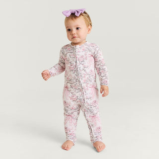 Bamboo Convertible Footie Romper - Irene (Floral) Posh Peanut Size: Newborn