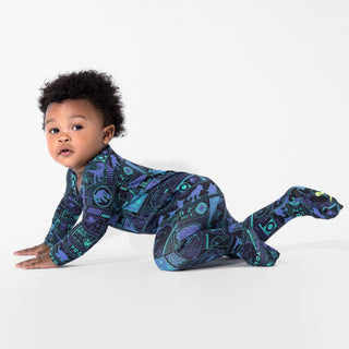Bamboo Convertible Footie Romper - Jurassic Park: Tracker Bellabu Bear Size: 0-3 Months
