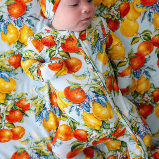 Bamboo Convertible Footie Romper - Lucia (Citrus) Posh Peanut
