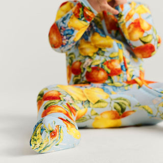 Bamboo Convertible Footie Romper - Lucia (Citrus) Posh Peanut