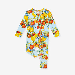 Bamboo Convertible Footie Romper - Lucia (Citrus) Posh Peanut