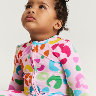 Bamboo Convertible Footie Romper - Luella (Leopard) Posh Peanut Size: 3-6 Months