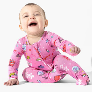 Bamboo Convertible Footie Romper - Mean Girls: So Fetch Bellabu Bear Size: 0-3 Months