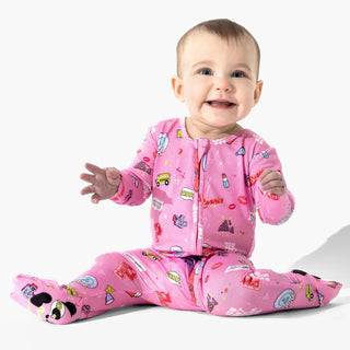 Bamboo Convertible Footie Romper - Mean Girls: So Fetch Bellabu Bear Size: 0-3 Months