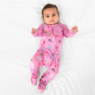 Bamboo Convertible Footie Romper - Mean Girls: So Fetch Bellabu Bear Size: 0-3 Months