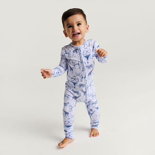 Bamboo Convertible Footie Romper - Noah (Animals) Posh Peanut Size: 9-12 Months
