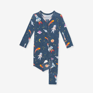 Bamboo Convertible Footie Romper - Odyssey (Space) Posh Peanut Size: 0-3 Months