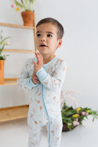 Bamboo Convertible Footie Romper - Oliver Rabbit In My Jammers Size: 0-3 Months