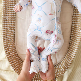 Bamboo Convertible Footie Romper - Oxford (Toys)