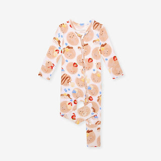 Bamboo Convertible Footie Romper - Pancakes Posh Peanut Size: 0-3 Months