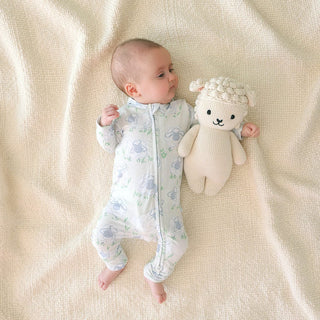Bamboo Convertible Footie Romper - Paul (Sheep) Posh Peanut Size: Newborn