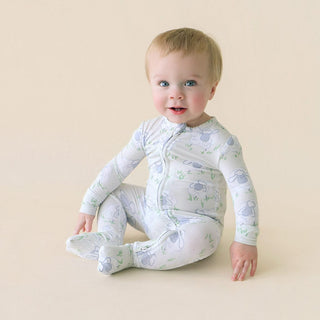 Bamboo Convertible Footie Romper - Paul (Sheep) Posh Peanut Size: Newborn