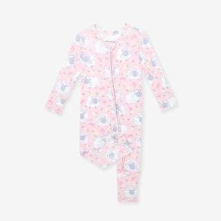 Bamboo Convertible Footie Romper - Paula (Sheep) Posh Peanut Size: Newborn