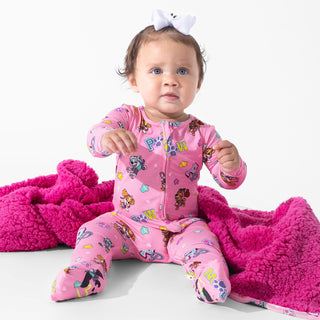 Bamboo Convertible Footie Romper - PAW Patrol: Varsity Baby & Toddler Sleepwear Bellabu Bear Size: 18-24 Months