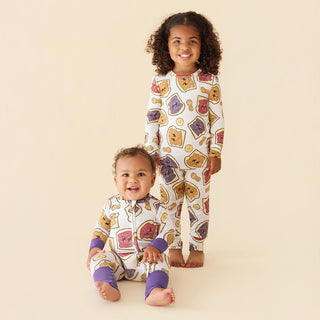 Bamboo Convertible Footie Romper - Peanut Butter Jelly Time Posh Peanut Size: 0-3 Months
