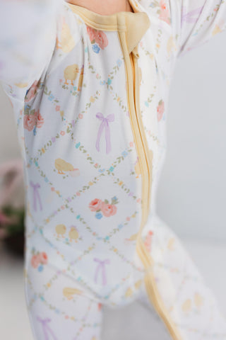 Bamboo Convertible Footie Romper - Peep and Petal In My Jammers Size: 0-3 Months