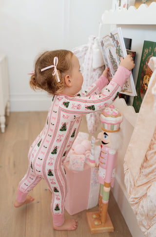 Bamboo Convertible Footie Romper - Pinkmas PRE-ORDER In My Jammers Size: 0-3 Months