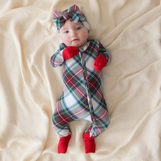 Bamboo Convertible Footie Romper - Portia Plaid