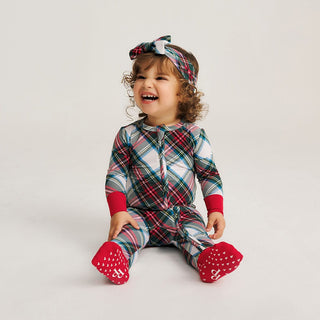 Bamboo Convertible Footie Romper - Portia Plaid