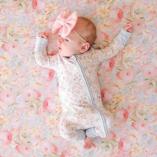 Bamboo Convertible Footie Romper - Riley (Floral) Posh Peanut Size: Newborn