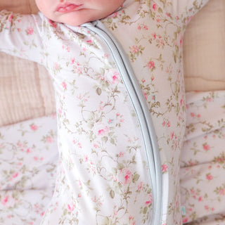 Bamboo Convertible Footie Romper - Riley (Floral) Posh Peanut Size: Newborn
