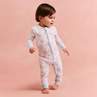Bamboo Convertible Footie Romper - Riley (Floral) Posh Peanut Size: Newborn