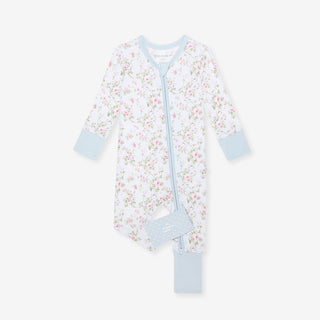 Bamboo Convertible Footie Romper - Riley (Floral) Posh Peanut Size: Newborn
