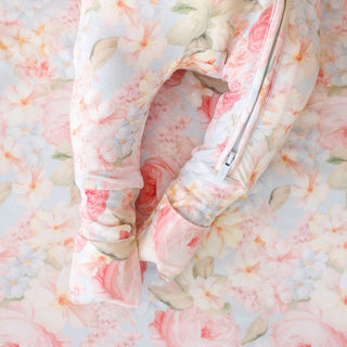 Bamboo Convertible Footie Romper - Rose Dreams (Floral) Posh Peanut Size: Newborn