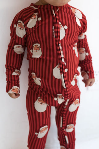 Bamboo Convertible Footie Romper - Santa In My Jammers Size: 0-3 Months