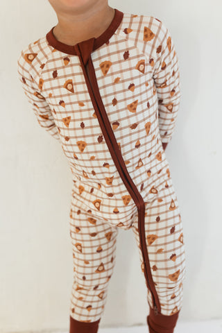 Bamboo Convertible Footie Romper - Spiced Pie In My Jammers Size: 0-3 Months