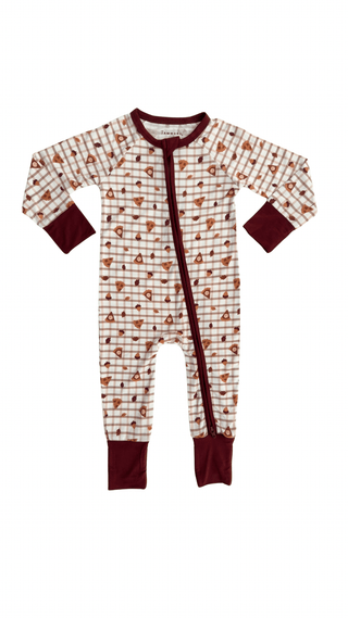 Bamboo Convertible Footie Romper - Spiced Pie In My Jammers Size: 0-3 Months