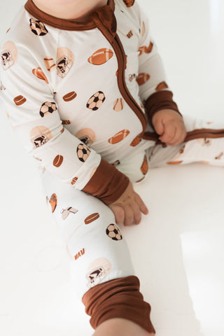 Bamboo Convertible Footie Romper - Sports In My Jammers