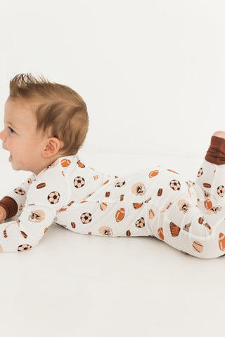 Bamboo Convertible Footie Romper - Sports In My Jammers Size: Newborn