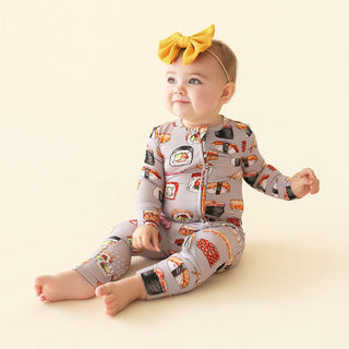 Bamboo Convertible Footie Romper - Sushi Mushi Posh Peanut Size: 0-3 Months