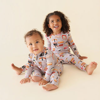 Bamboo Convertible Footie Romper - Sushi Mushi Posh Peanut Size: 0-3 Months