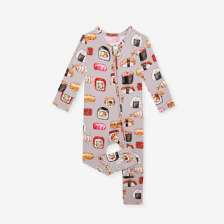 Bamboo Convertible Footie Romper - Sushi Mushi Posh Peanut Size: 0-3 Months
