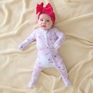 Bamboo Convertible Footie Romper - Thea (Unicorns) Posh Peanut Size: 0-3 Months